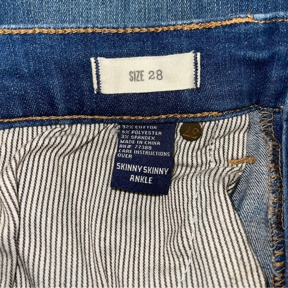 Madewell Jeans Women’s Size 28 Blue  Denim "Skinny Skinny Ankle" Zipper Mid-rise - Picture 7 of 8